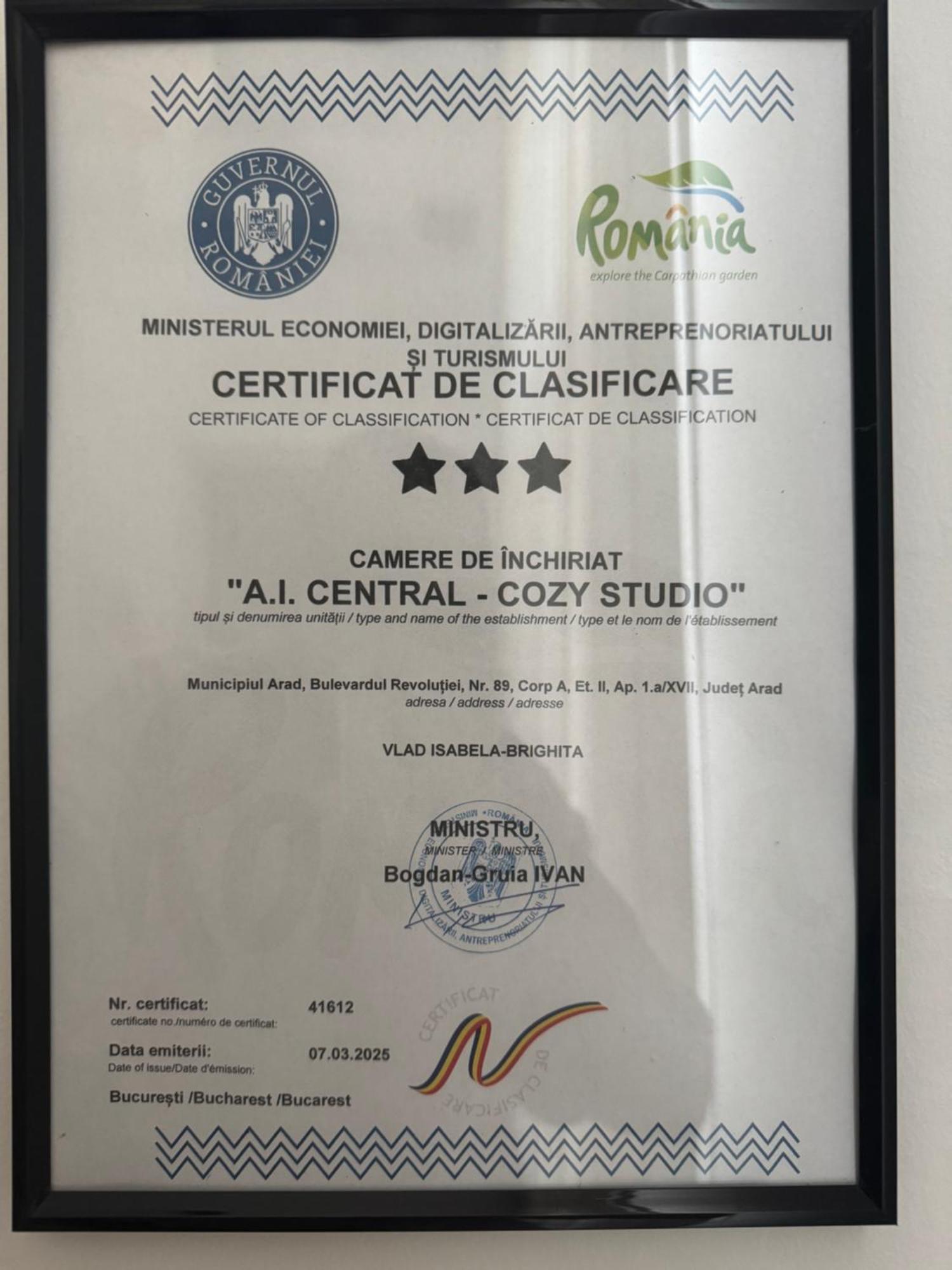 Central - Cozy Studio Arad Zewnętrze zdjęcie